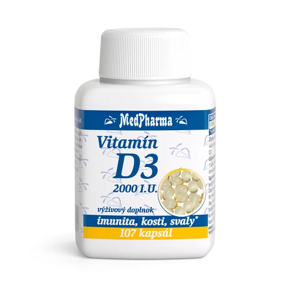MEDPHARMA Vitamin D3 2000 I.U. 107 tobolek, poškozený obal