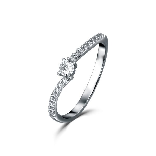 Prsten soliter s briliantem 314-300-G373 50-1.60g