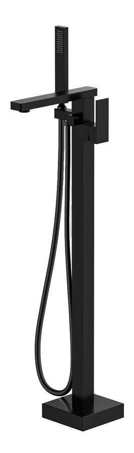 SAPHO CUBEMIX vanová baterie s připojením do podlahy, černá mat CM021B