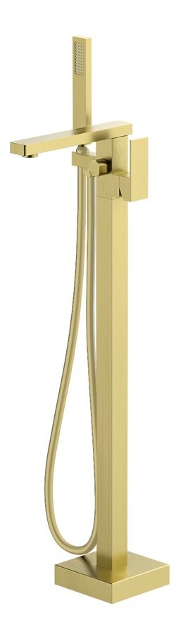 SAPHO CUBEMIX vanová baterie s připojením do podlahy, zlato mat CM021GB