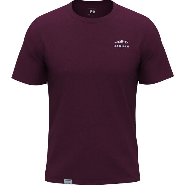 Hannah FRED Pánské tričko, vínová, velikost