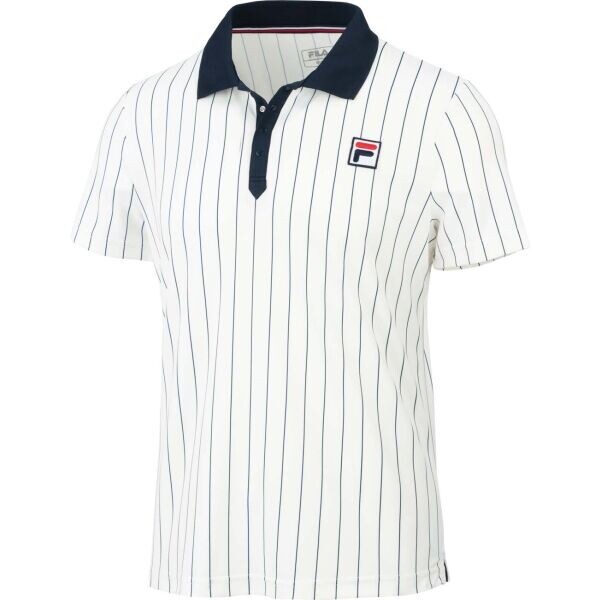 Fila POLO STRIPES BJÖRN Pánské polo triko, bílá, velikost