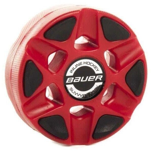 Bauer RH SLIVVVER PUCK Puk pro in-line hokej, červená, velikost