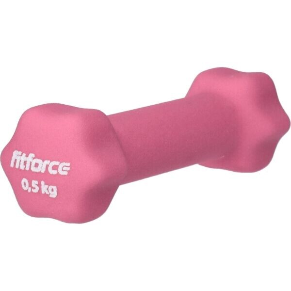 Fitforce FDBN 0,5 KG Jednoruční činka, růžová, velikost
