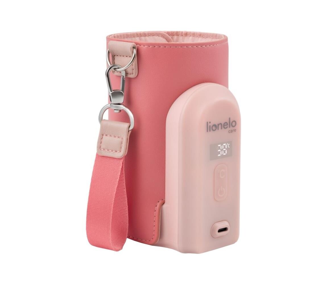 Lionelo Lionelo - Nabíjecí ohřívač lahví THERMUP GO EVO 18W/5V růžová