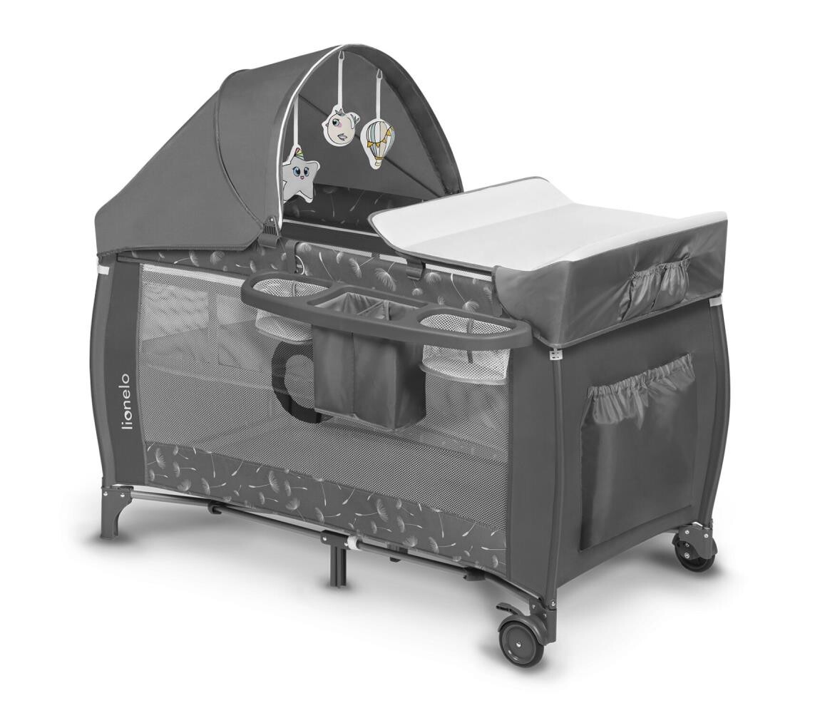 Lionelo Lionelo - Cestovní postýlka SVEN PLUS šedá