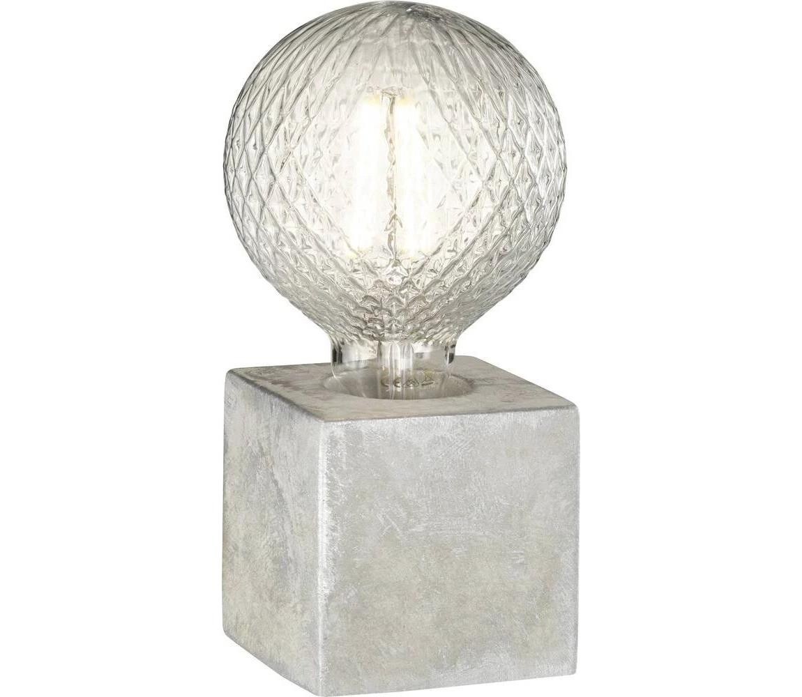 Wofi WOFI 8213.01.50.7000 - Stolní lampa BROAD 1xE27/10W/230V beton