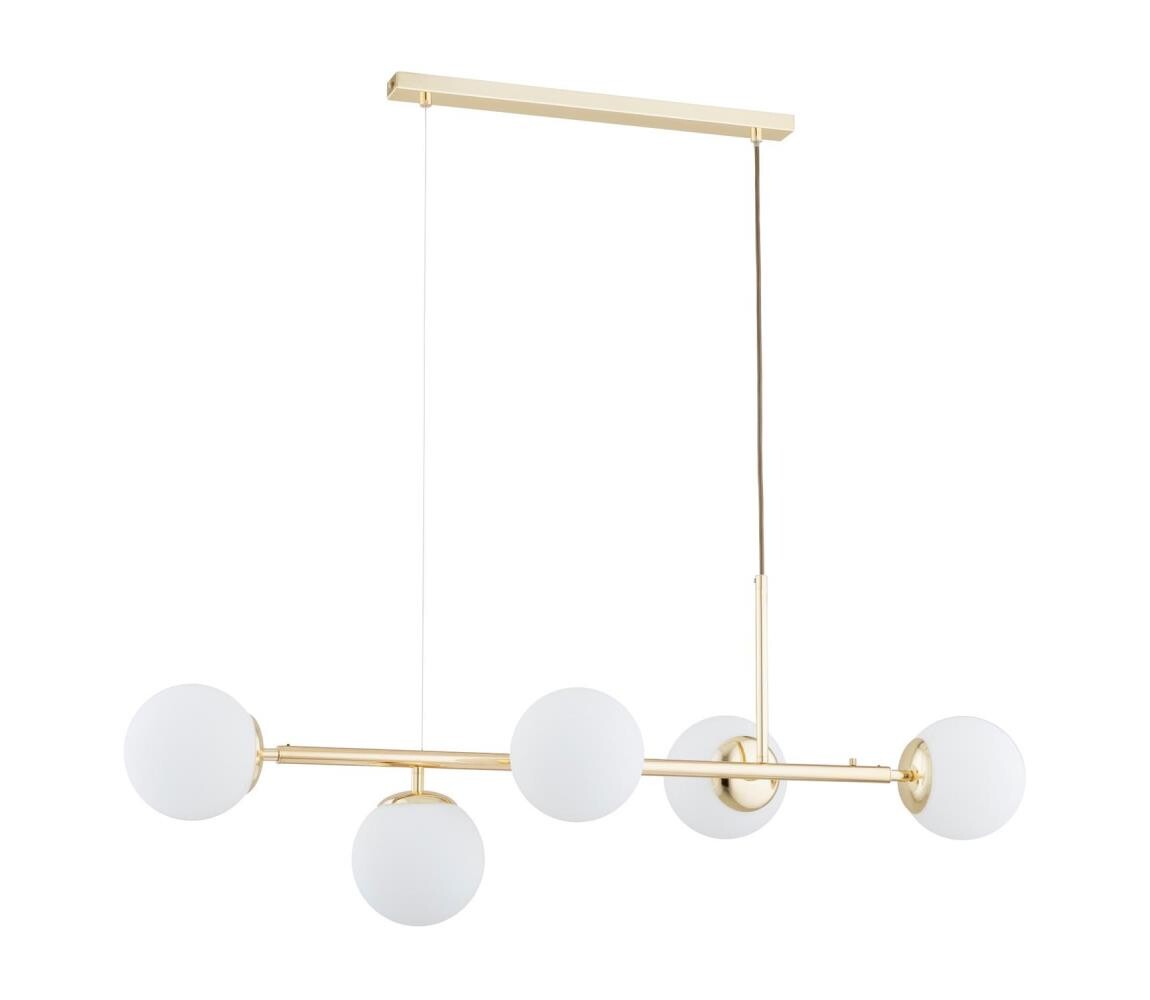Lustr na lanku DANSA 5xE14/10W/230V zlatá