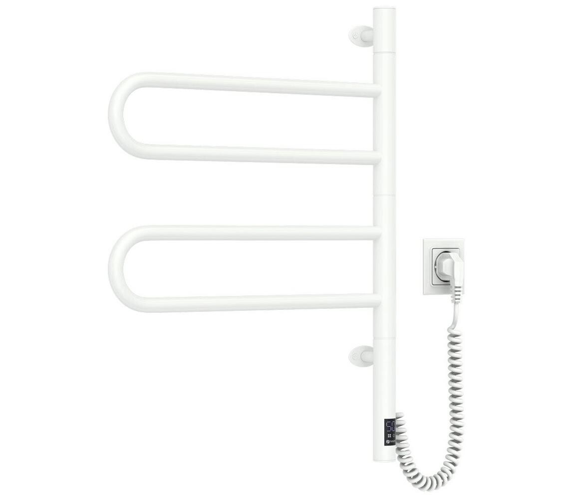 Navin Elektrický otočný sušák na ručníky s term. FOUETTE 128W/230V 64,6 cm IP44 bílá