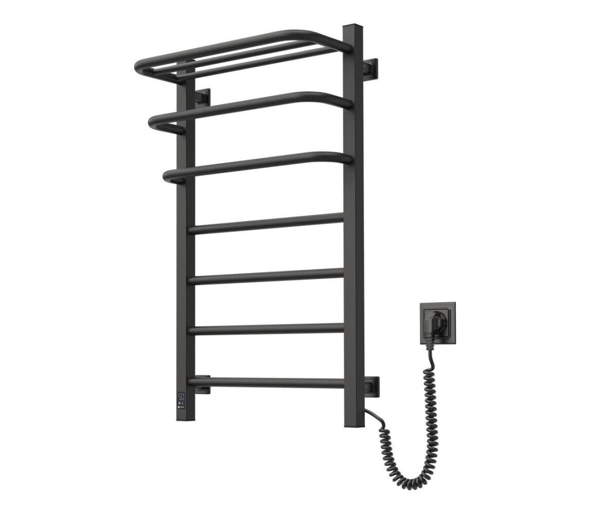 Navin Koupel. elektrický radiátor s term. FORTIS 350W/230V 80,6 cm IP44 černá pravá