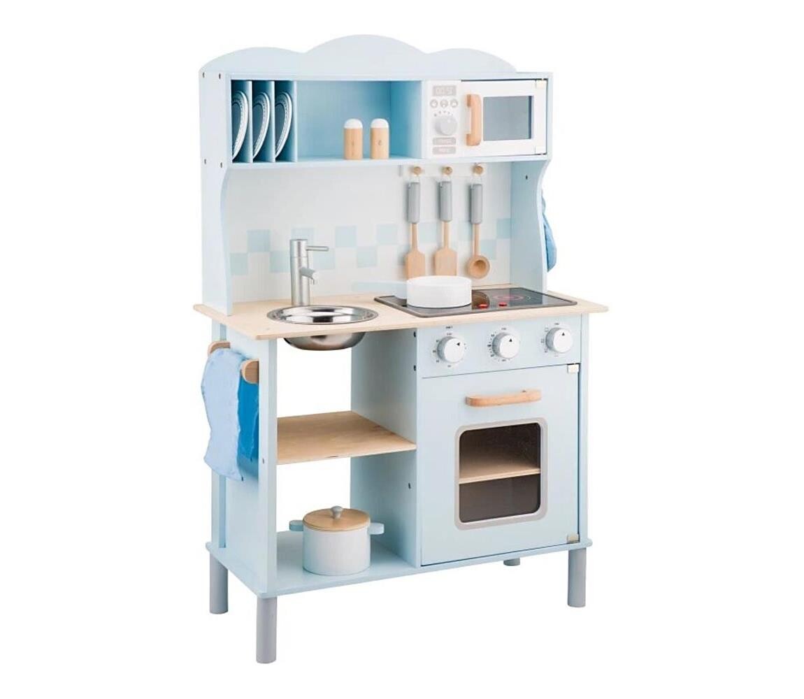 New Classic Toys New Classic Toys - Dřevěná kuchyňka s příslušenstvím světle modrá
