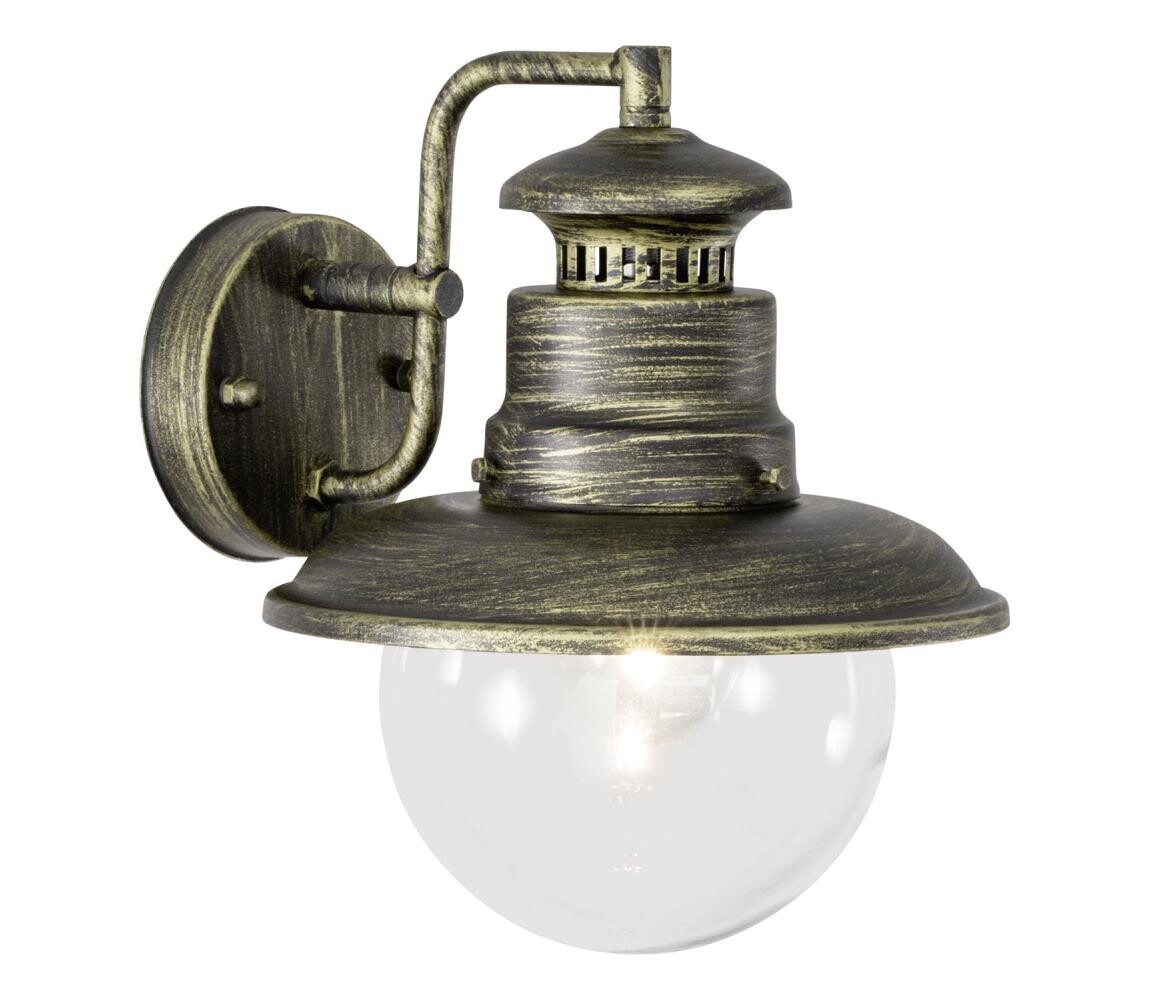 Brilliant Brilliant - Venkovní nástěnná lampa ARTU 1xE27/60W/230V IP44 patina/zlatá
