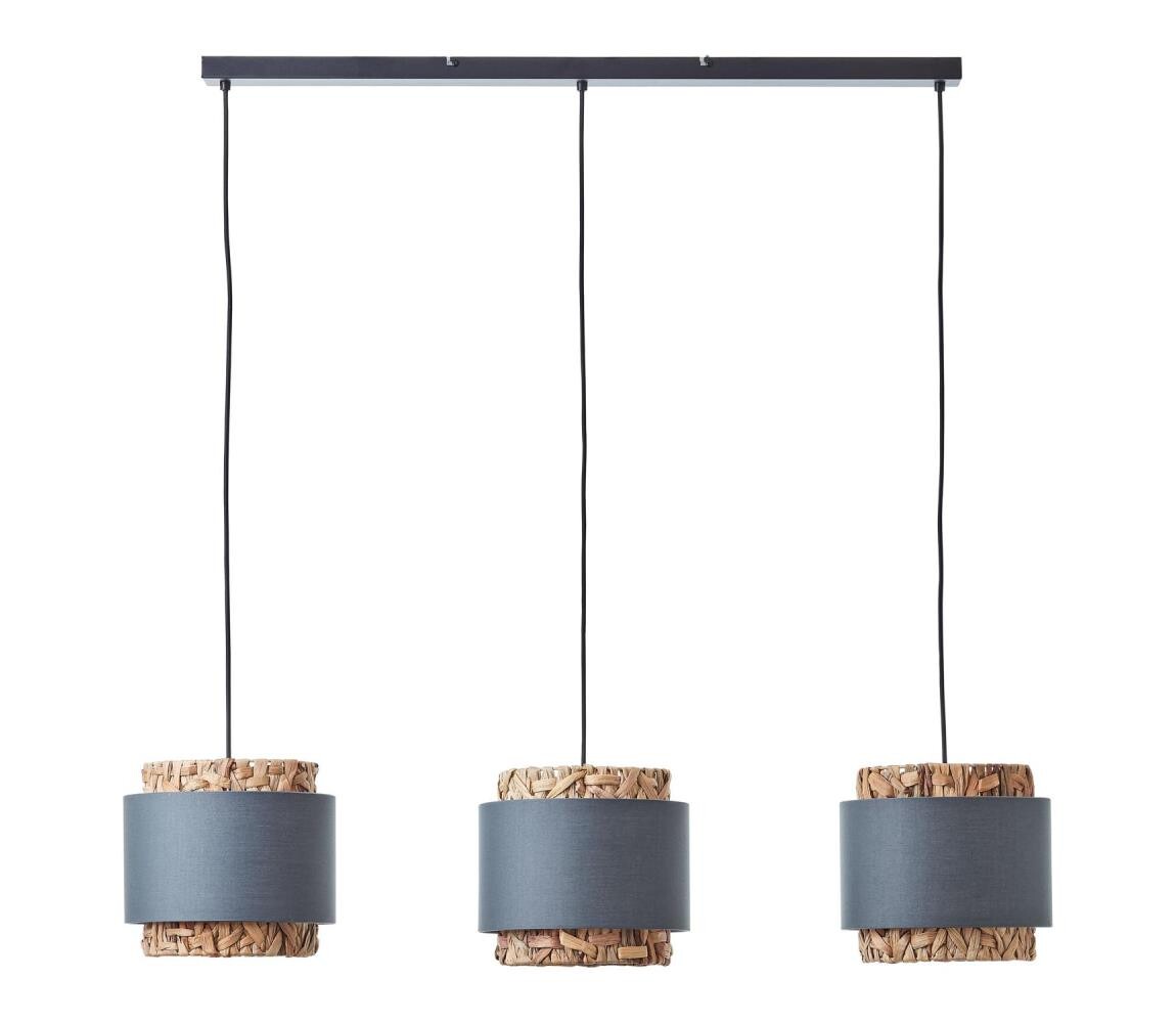 Brilliant Brilliant - Lustr na lanku WATERLILLY 3xE27/60W/230V šedá