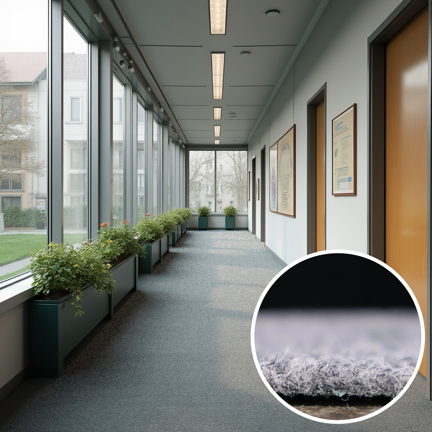 AKCE: 100x500 cm Umělá tráva Wembley šedá, šíře, šedá, nopy, chodba / předsíň, Betap