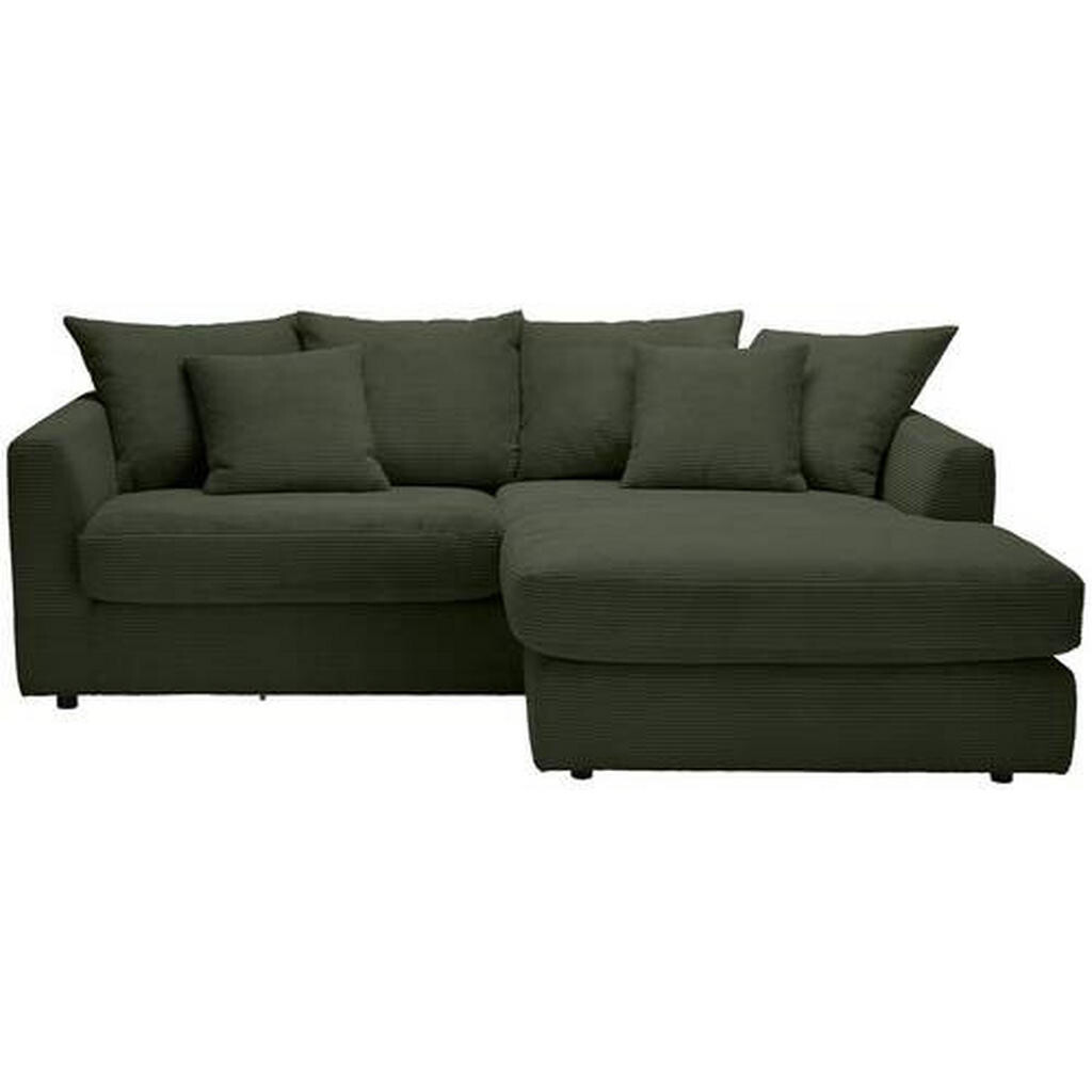 Carryhome ROHOVÁ SEDAČKA, textil, tmavě zelená