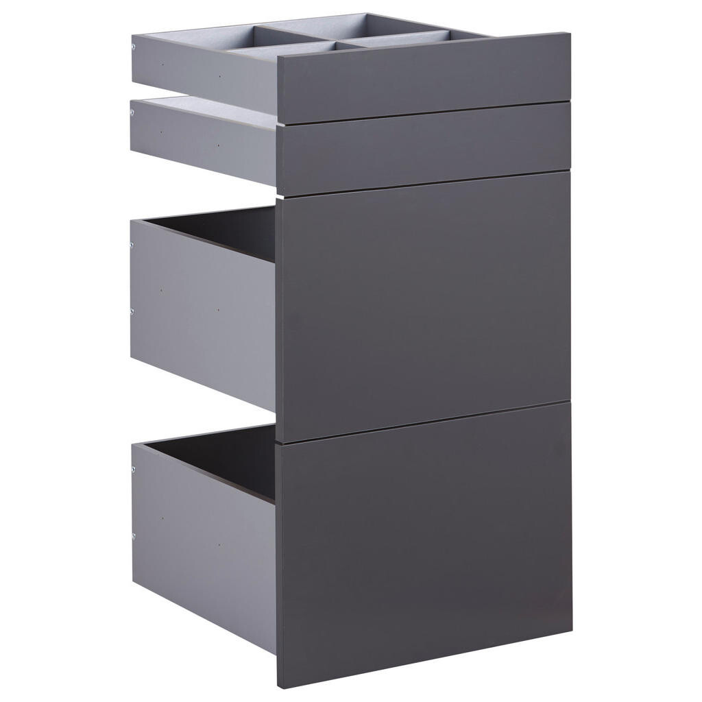 Hom`in SADA ZÁSUVEK, antracitová, 45,3/83/46,8 cm