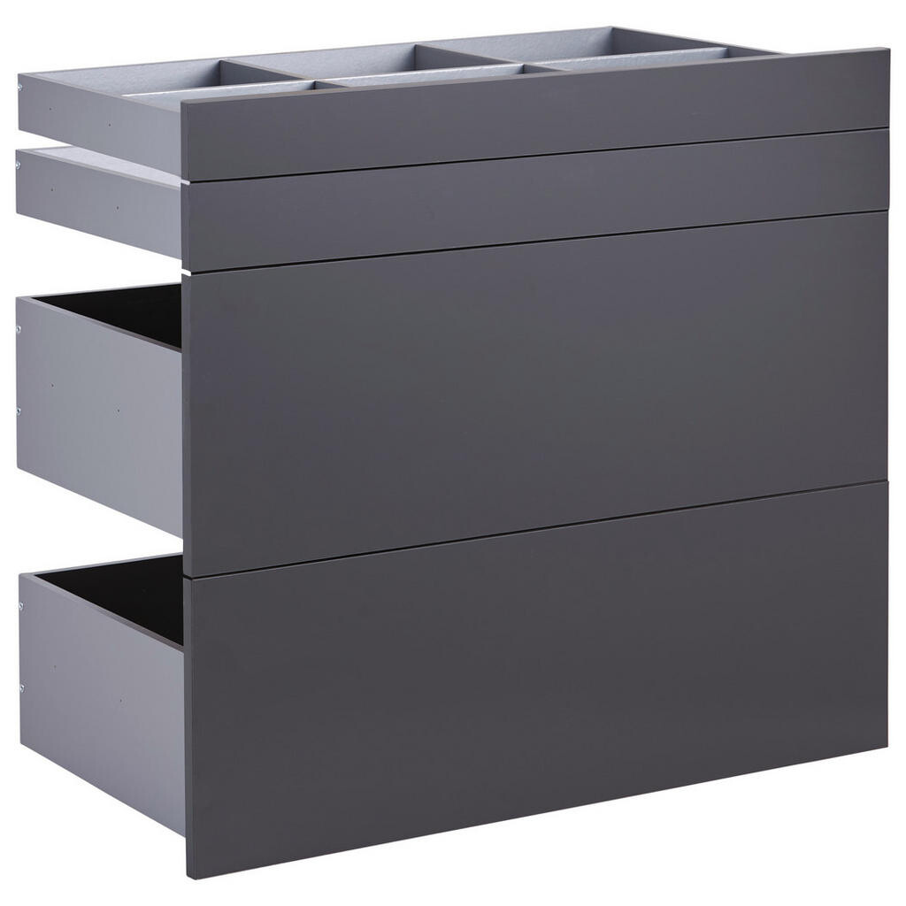 Hom`in SADA ZÁSUVEK, antracitová, 90,9/82/46,8 cm