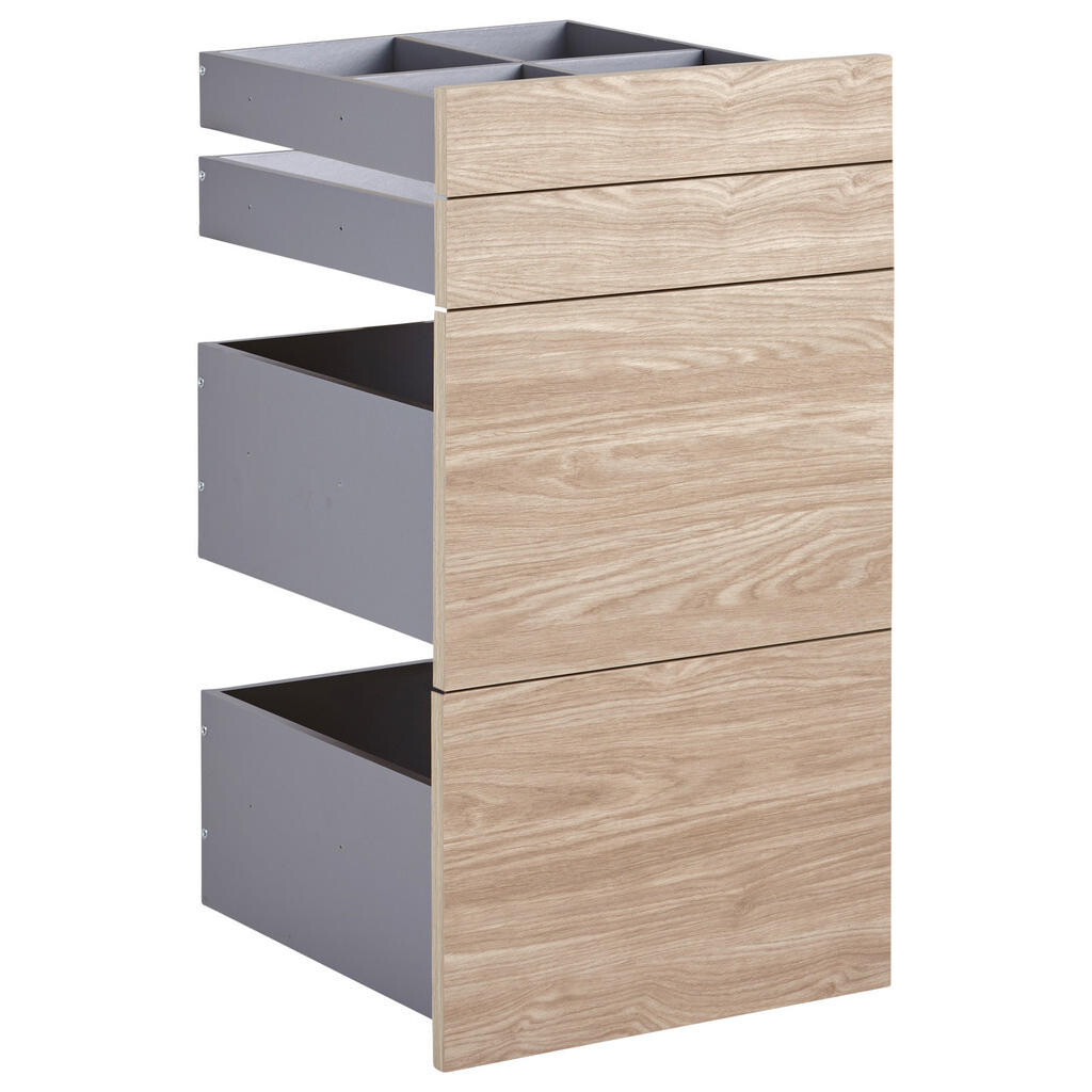 Hom`in SADA ZÁSUVEK, barvy dubu, 45,3/83/46,8 cm