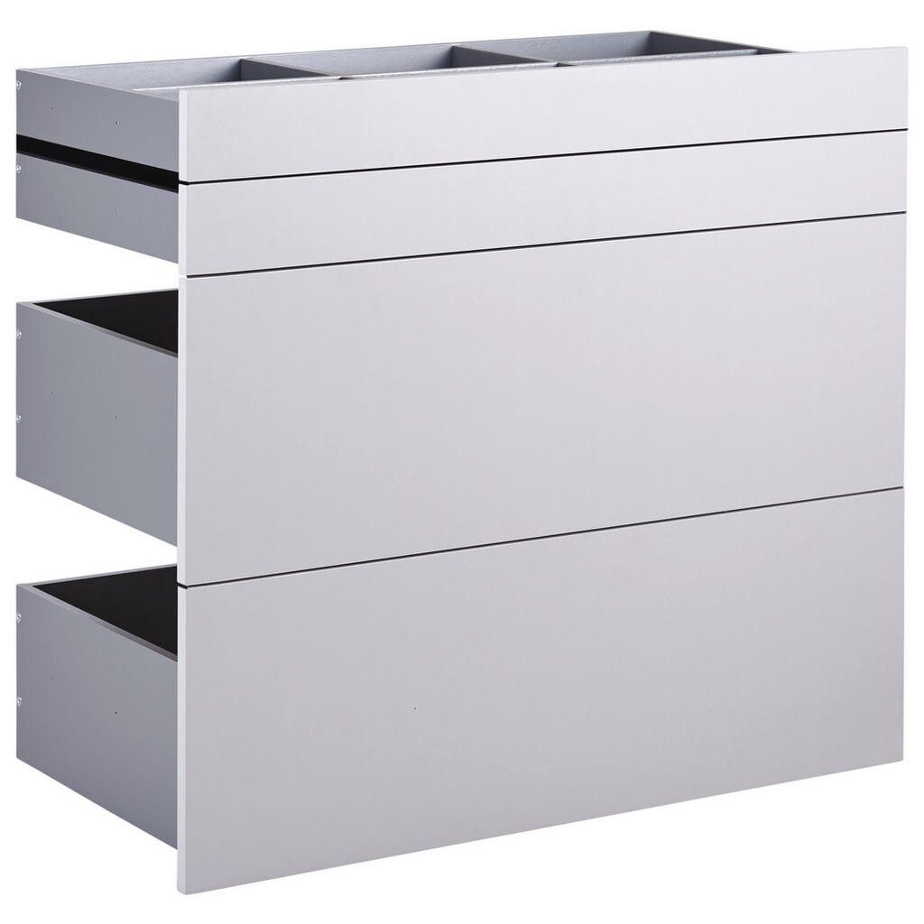 Hom`in SADA ZÁSUVEK, světle šedá, 90,9/82/46,8 cm