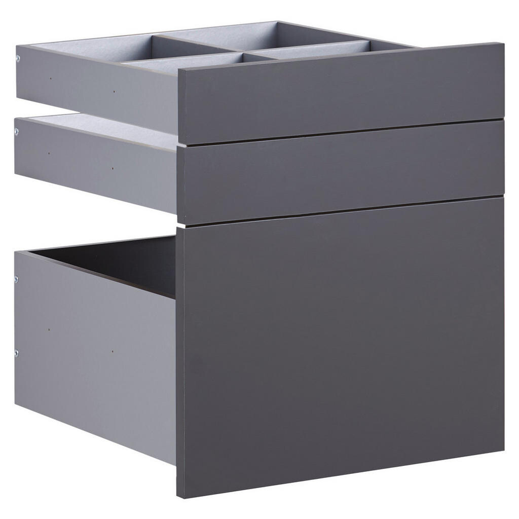 Hom`in SADA ZÁSUVEK, antracitová, 45,3/50,3/46,8 cm
