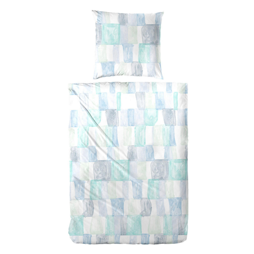 XXXL POVLEČENÍ, perkál, modrá, tmavě žlutá, 135/200 cm