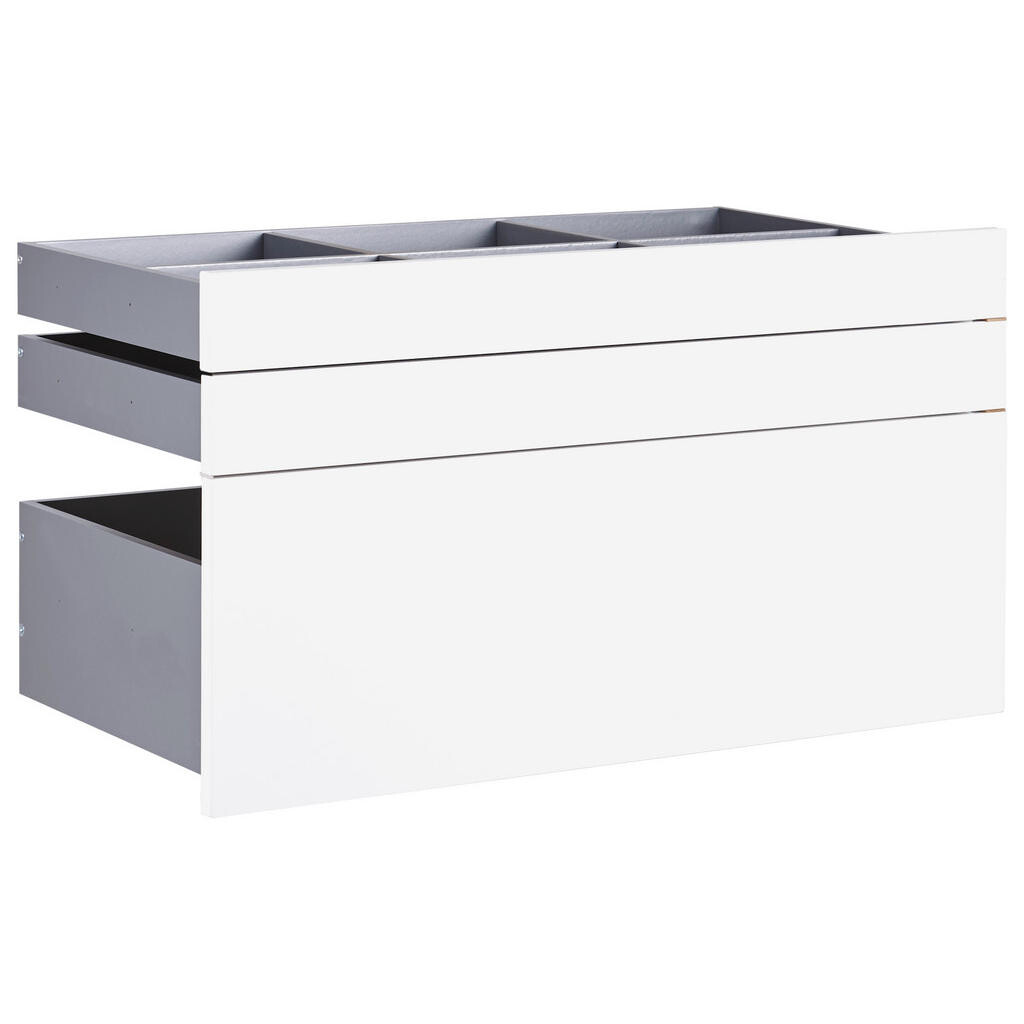 Hom`in SADA ZÁSUVEK, vysoce lesklá bílá, 90,9/50,3/46,8 cm