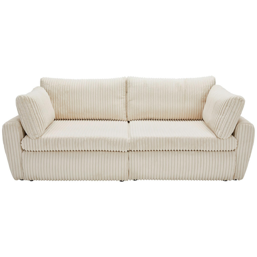 Carryhome ROZKLÁDACÍ POHOVKA, textil, krémová