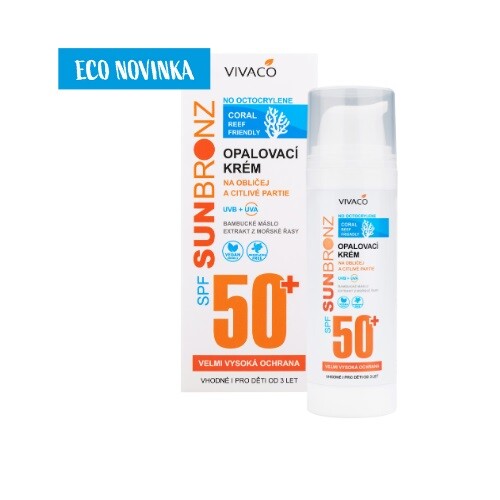Vivaco Sunbronz Ochranné opalovací mléko s minerálními filtry SPF 50+ 200 ml
