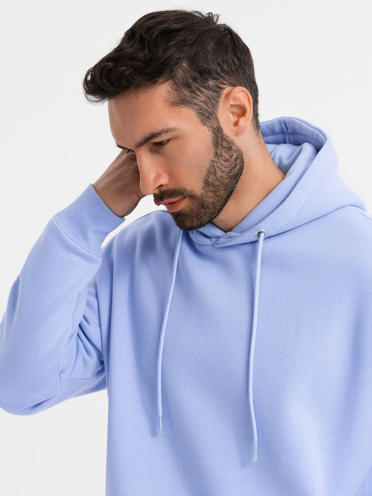 Ombre Unisex sweatshirt with hood and pockets - lavender