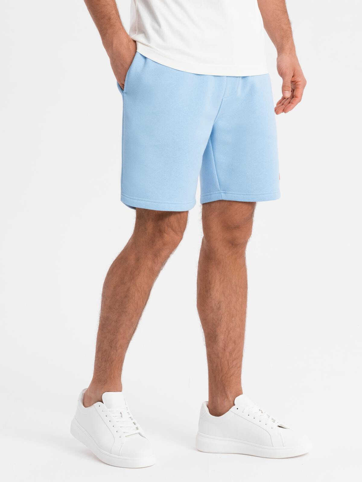 Ombre Unisex sweat shorts with drawstring waist - blue
