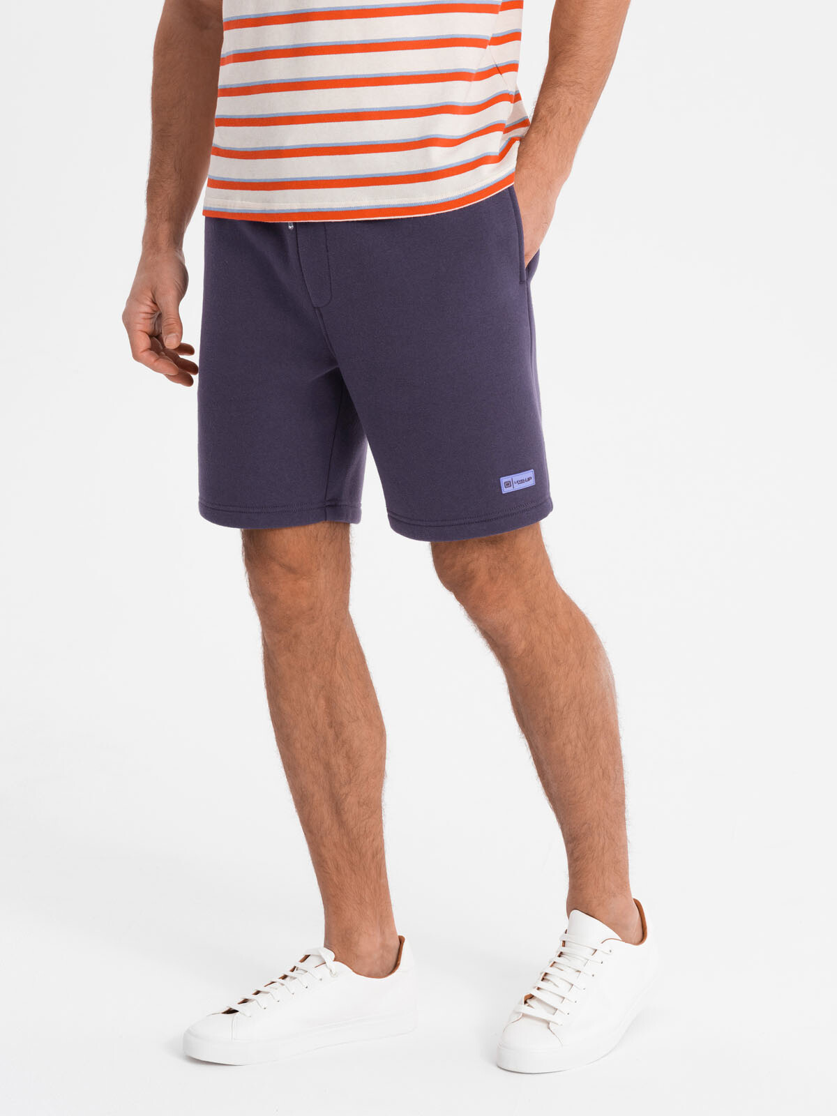 Ombre Unisex sweat shorts with drawstring waistband - purple