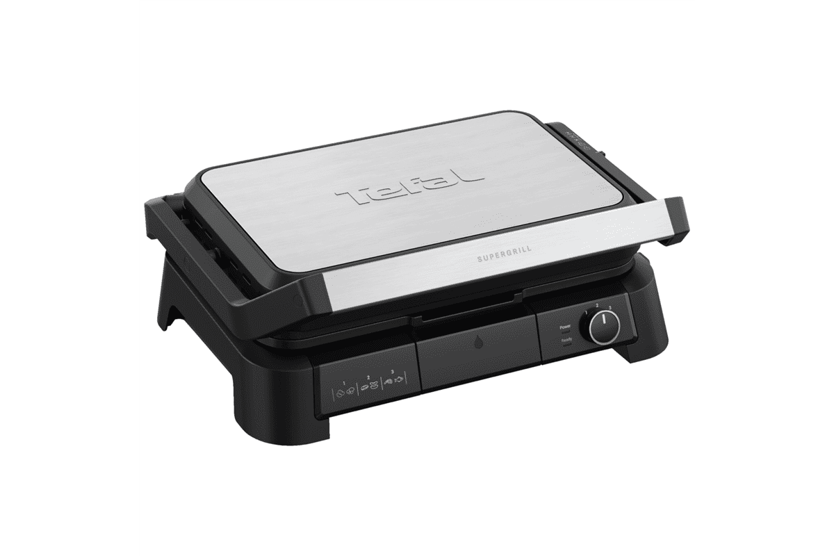 Kontaktní gril Tefal SuperGrill XL 3v1 GC520DE0 Nerezový/Černý