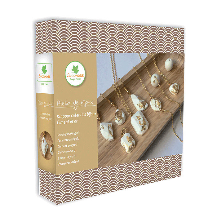 Výroba šperků - šperky z cementu a zlaté fólie