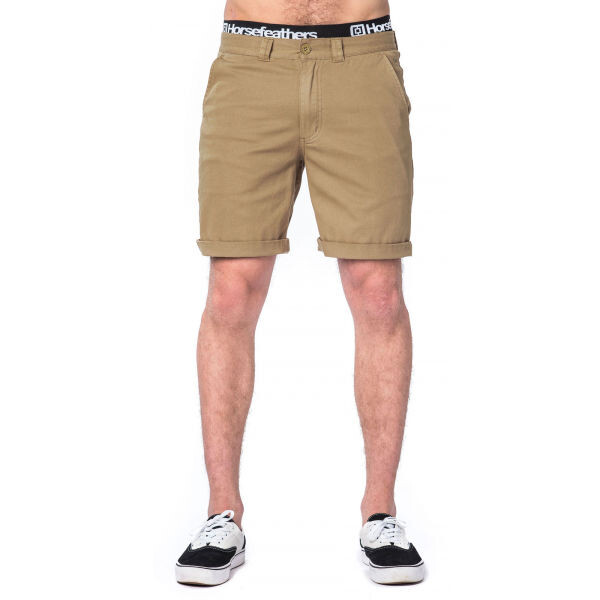 Horsefeathers MACKS SHORTS Pánské kraťasy, béžová, velikost