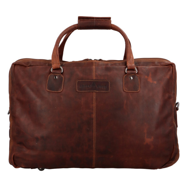 Cestovní kožená taška hnědá - GreenWood Surafel hnědá