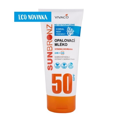 Vivaco Sunbronz Ochranné opalovací mléko s minerálními filtry SPF 50 200 ml