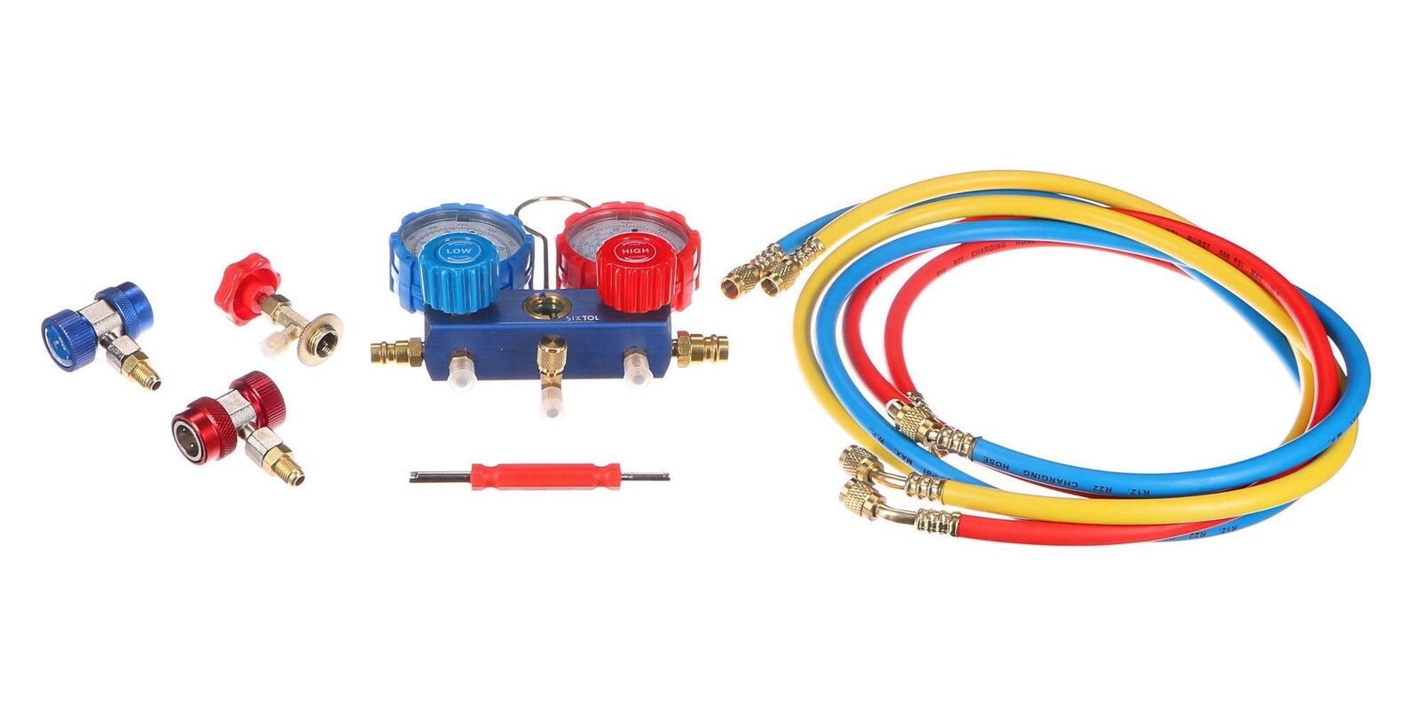 Sada na měření tlaku a těsnosti autoklimatizace MECHANIC AC TESTER 1 SIXTOL