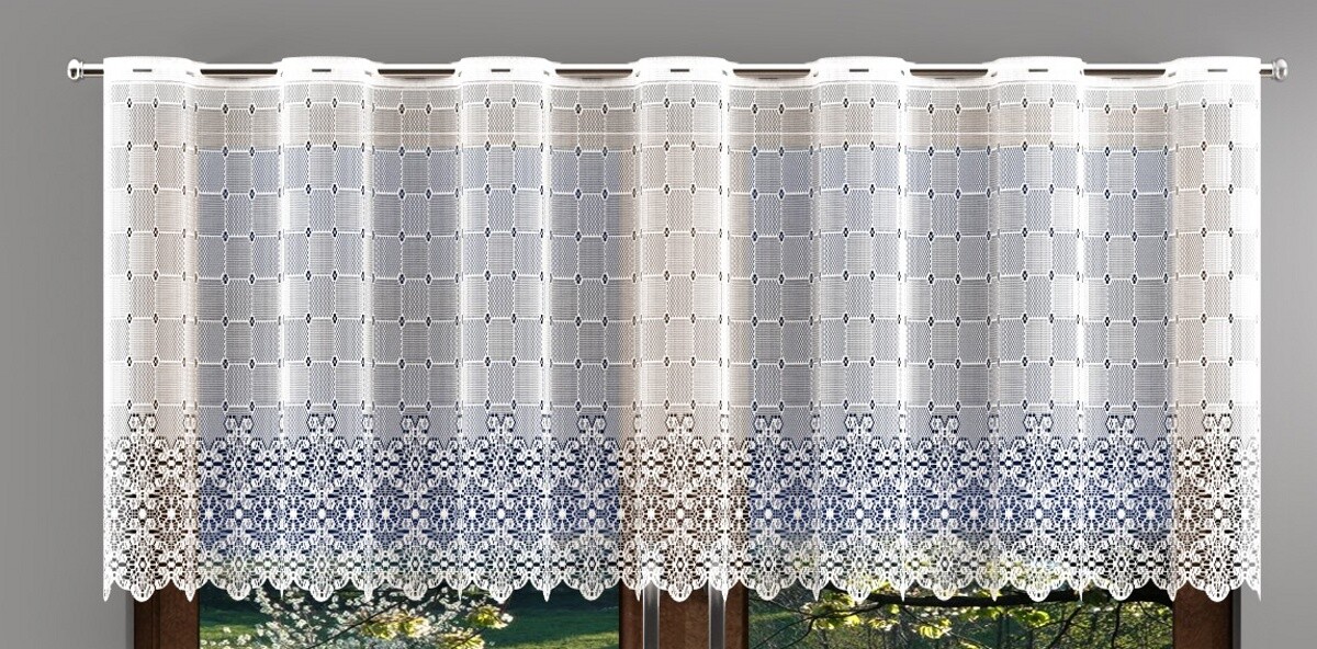 Dekorační metrážová vitrážová záclona CIELLO bílá výška 60 cm MyBestHome