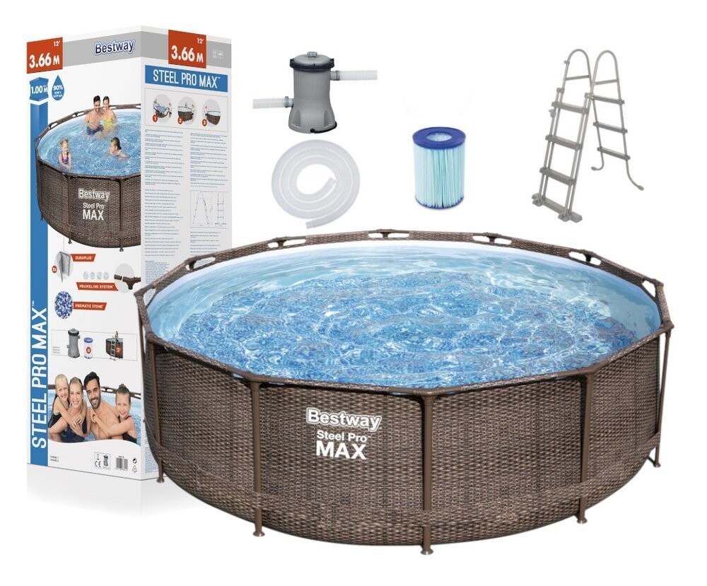 Bestway Bazén Bestway Steel Pro MAX 3,66 x 1 m hnědý