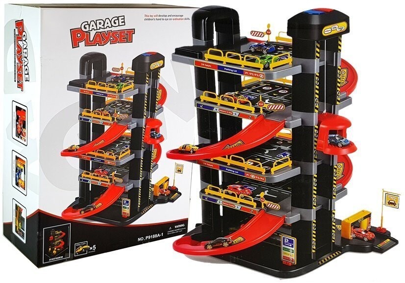 mamido Vícepatrová garáž pro autíčka s výtahem a světly