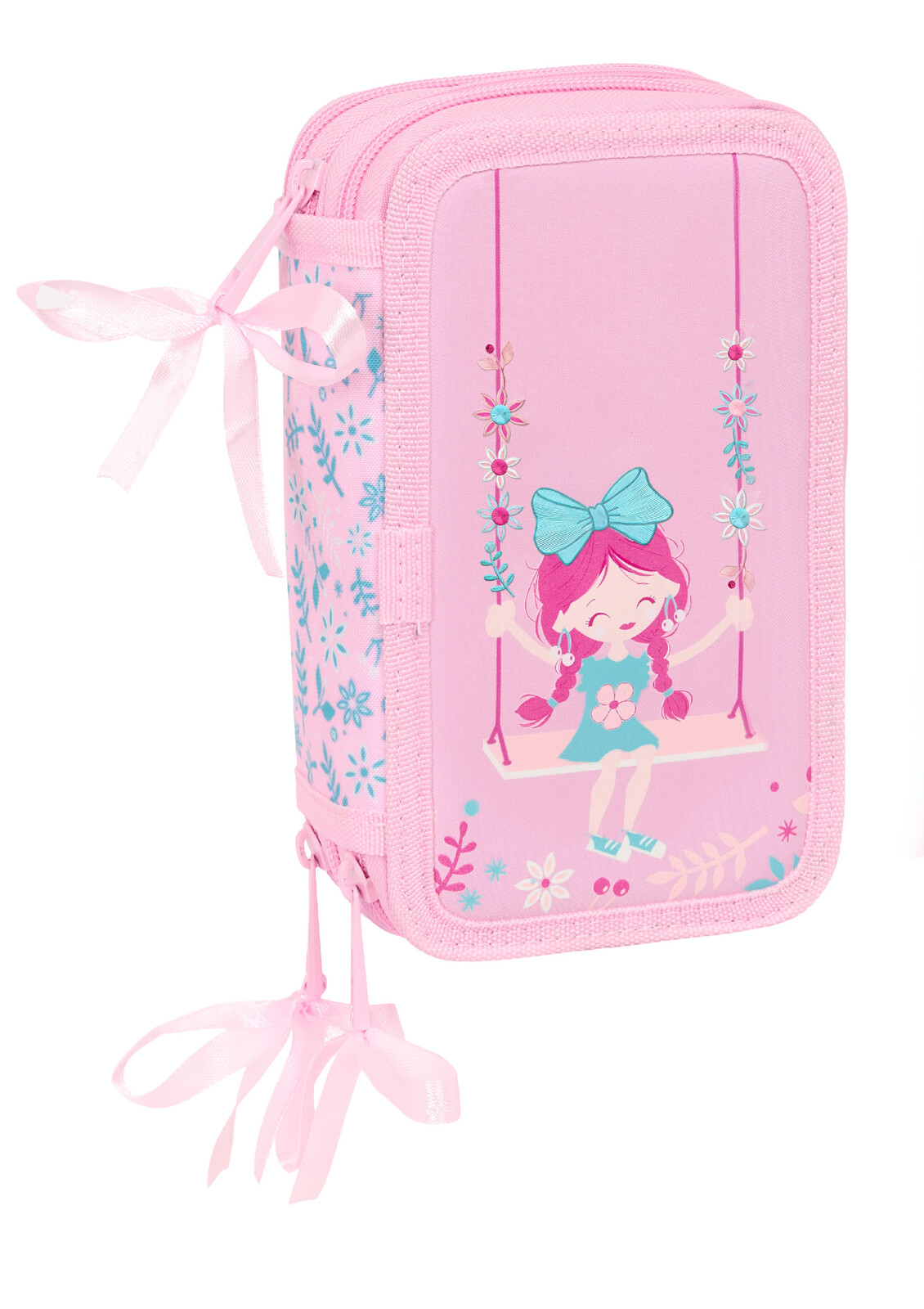 Tříkomorový penál s příslušenstvím Safta Glowlab Kids 