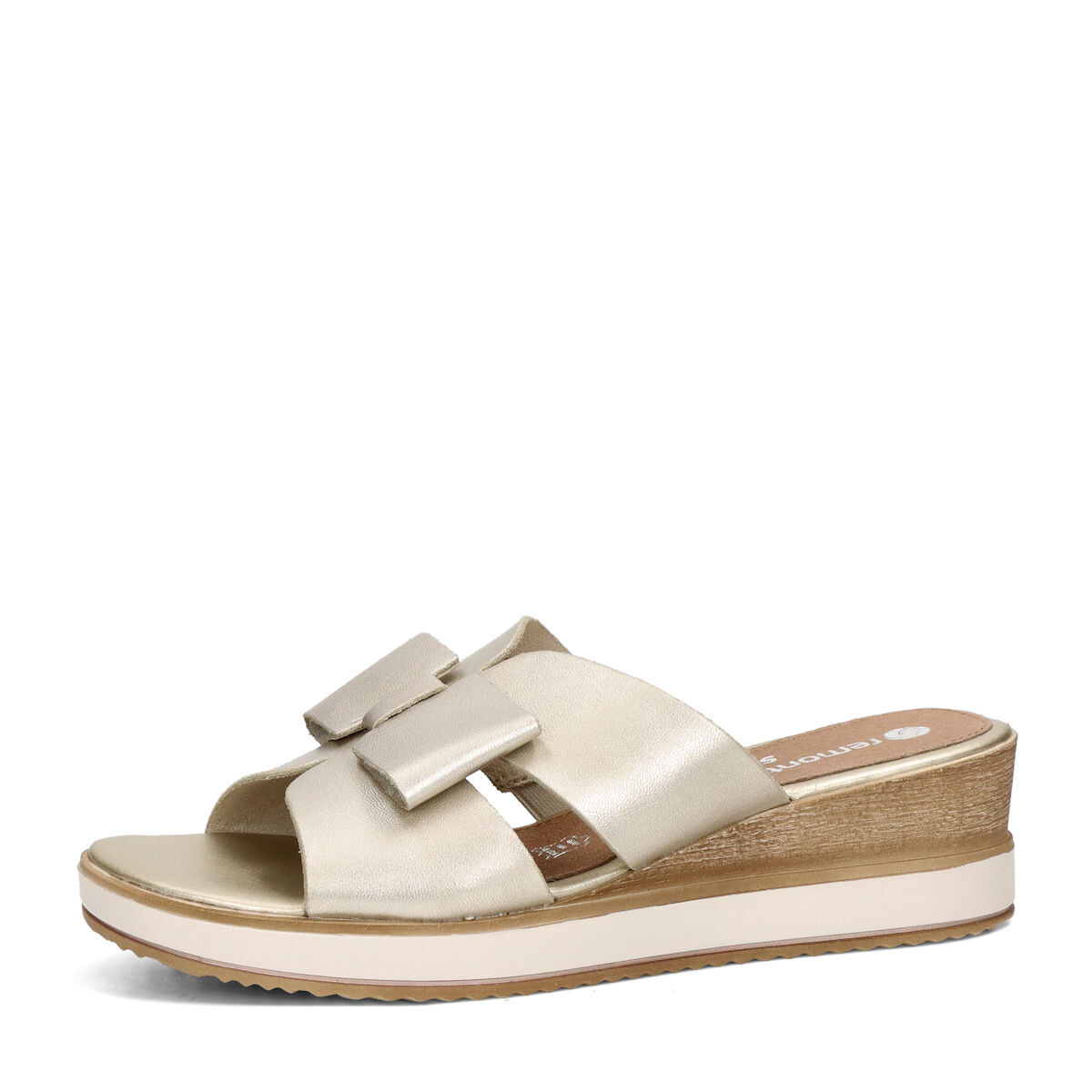 Remonte dámské kožené pantofle - zlaté - 36