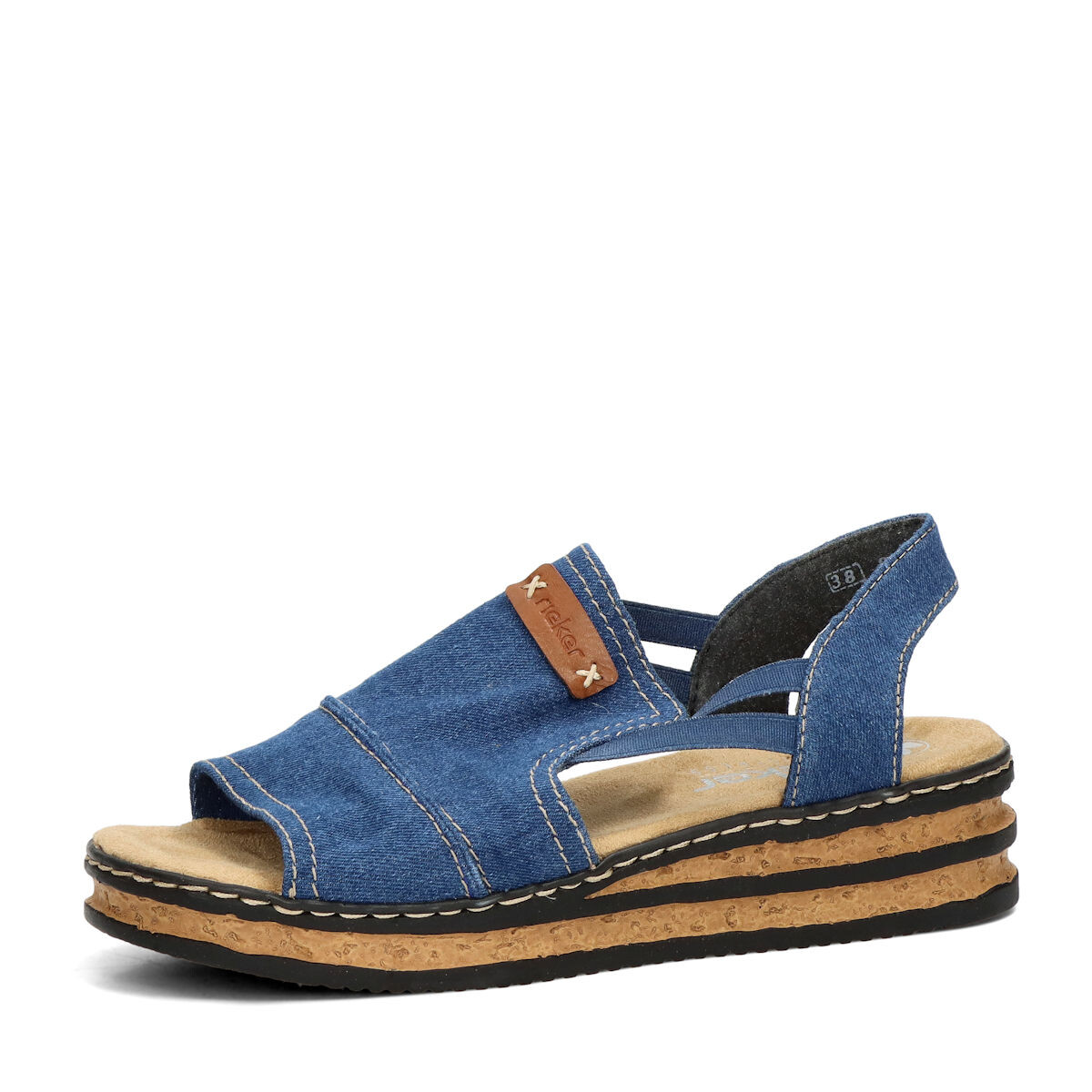 Rieker dámské džínsové sandály - modré - 36