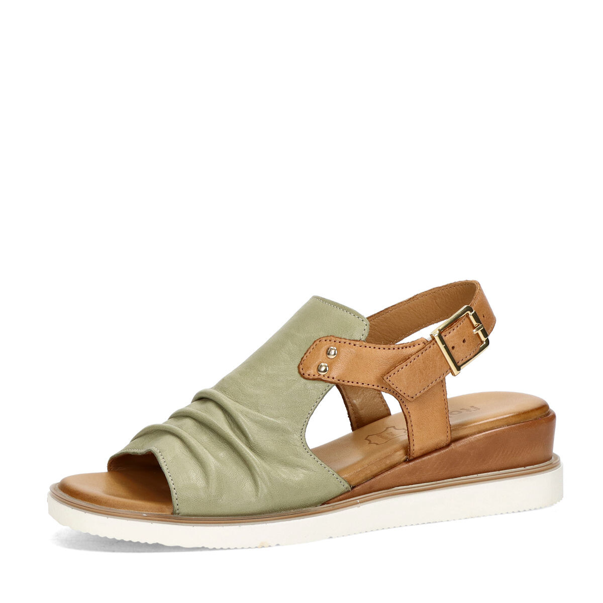 Robel dámské kožené sandály - olivové - 36