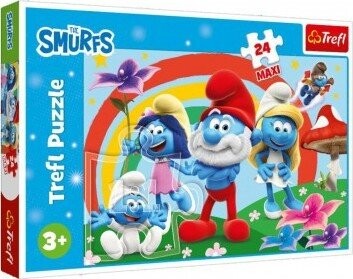Puzzle maxi 24 dílků Šmoulové 60x40cm v krabici 40x27x5cm