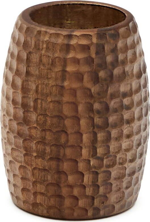 Hnědý dřevěný kelímek na zubní kartáčky Fraz – Kave Home