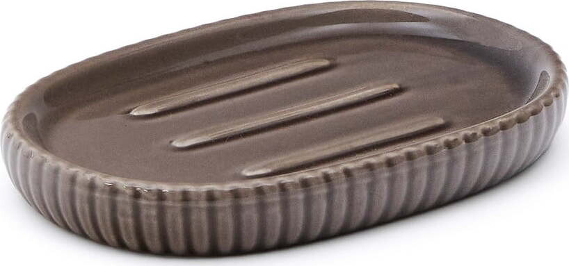 Tmavě hnědá keramická mýdlenka Selime – Kave Home