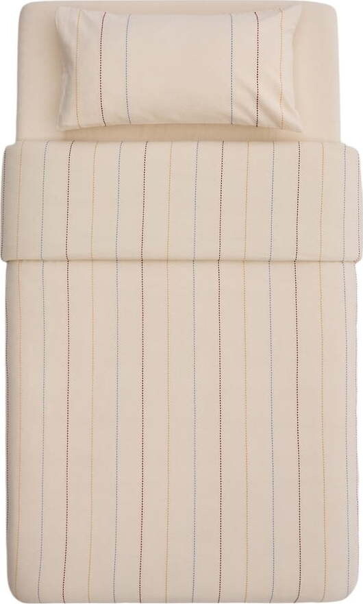 Béžové dětské povlečení do postýlky z Bio bavlny s prostěradlem 110x180 cm Indani – Kave Home