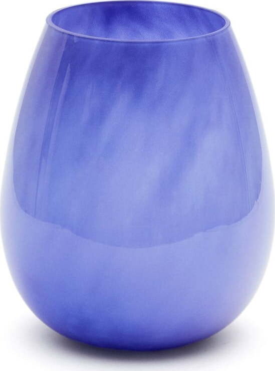 Modrá skleněná váza (výška 26 cm) Kelse – Kave Home