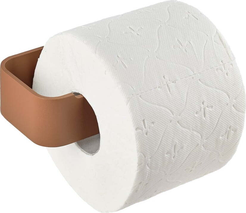 Nástěnný kovový držák na toaletní papír v terakotové barvě Ume – Zone